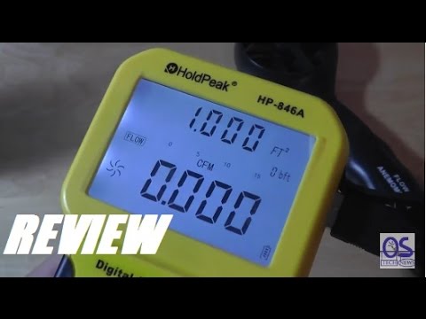 Review- holdpeak hp-846a digital anemometer- wind speed mete...