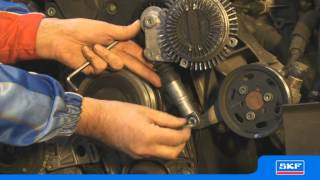 SKF installing a Multi-V belt with Freewheel Alternator Pulley (OAP) VKMAF 31020-1