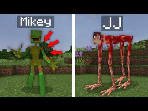 JJ and Mikey SCARY MOBS TRANSFORMATIONS in Minecraft !? Maizen