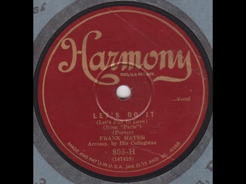 Rudy Vallee  "  Let's Do It  ! "  1929