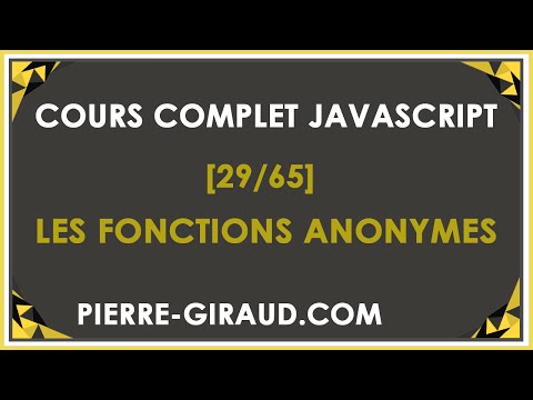 COURS COMPLET JAVASCRIPT 29 65 Les fonctions anonymes