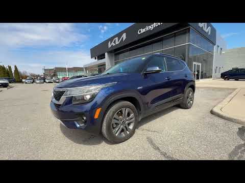 2023 Kia Seltos in Blue for sale at Clarington Kia in Bowmanville, ON