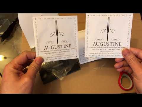 Unboxing Augustine Classical Guitar Strings Low Tension