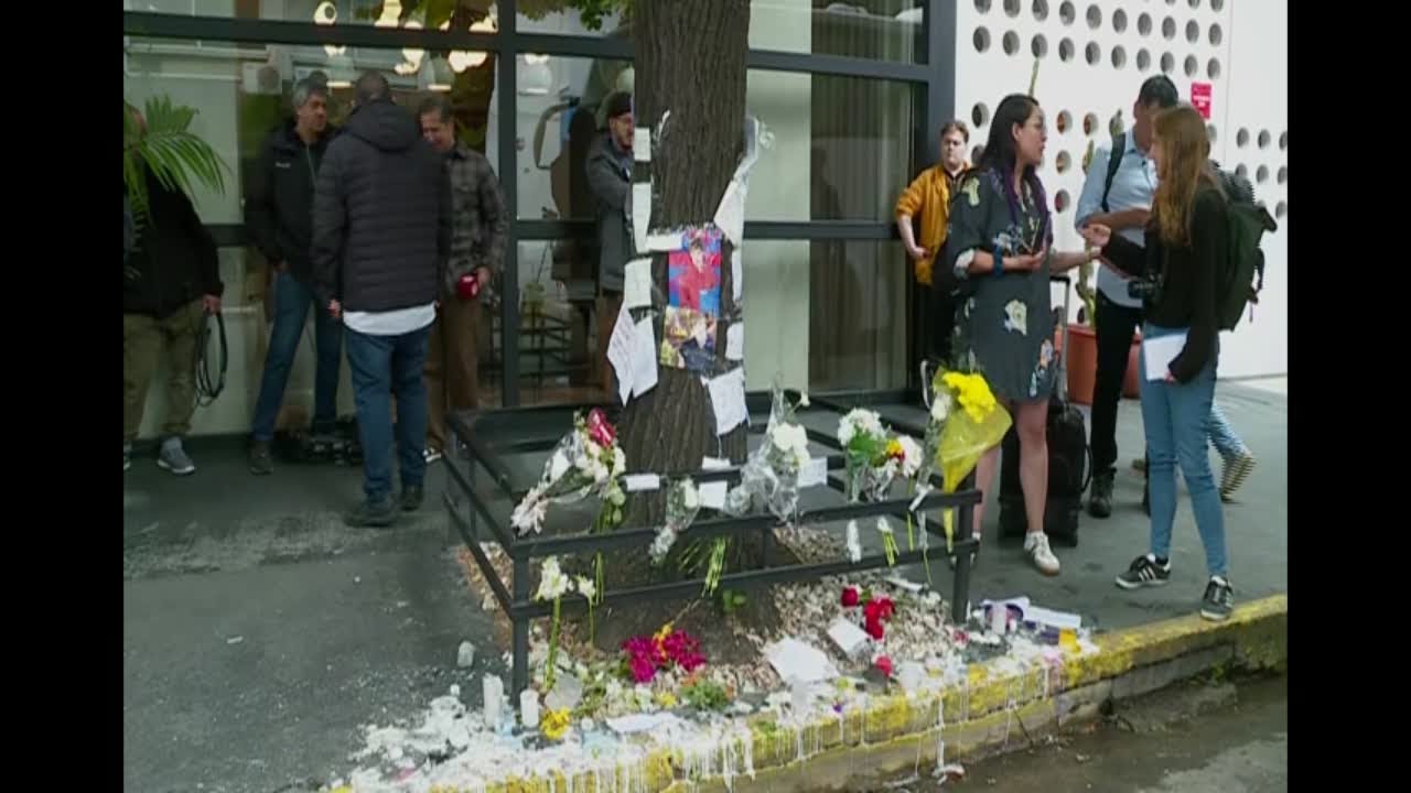 Fans leave flowers for One Direction's Liam Payne outside hotel where he died