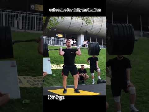 175 kg Power clean + Split Jerk slow motion demonstration with 175kg by olimpic silver medalist #gym