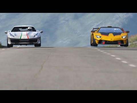 Lamborghini SC18 Alston vs Ferrari 488 Pista vs Ferrari Enzo vs Ferrari 458 Speciale
