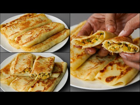 Egg Patishapta Recipe | Egg Snacks Recipe | Egg Nashta Recipe | Egg Stuffing Paratha Recipe