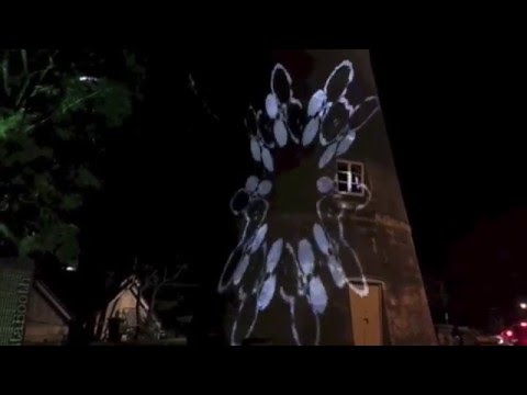 Projection mapping onto old windmill 2015