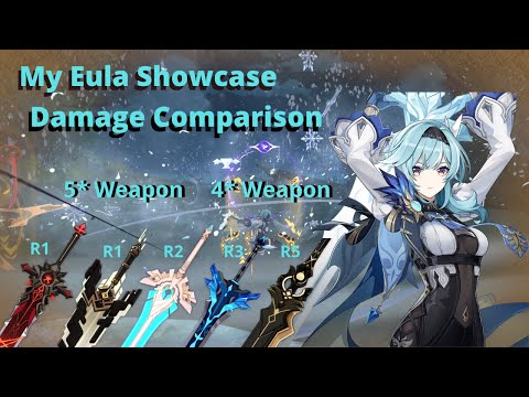 My Eula Showcase: Weapon comparison | Genshin Impact