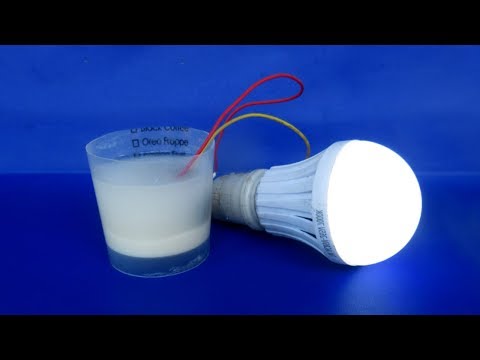 Salt Water Free energy for light bulbs 12 Volts, New Experiments Project 2019
