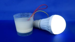 Salt Water Free energy for light bulbs 12 Volts, New Experiments Project 2019