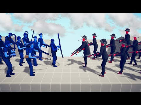 MAFIA 🤵 vs 👮 POLICE ⚔️ TOURNAMENT  / Totally Accurate Battle Simulator ( TABS )
