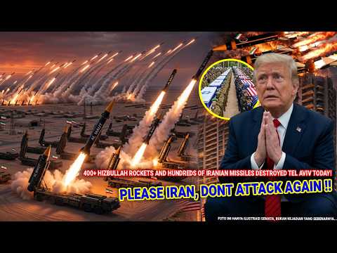 🔴 Baru Terjadi Tadi Pagi 400+ Rudal Limousin Iran Hisbullah Bonbardir AS-Israel !! Tel Aviv Kiamat