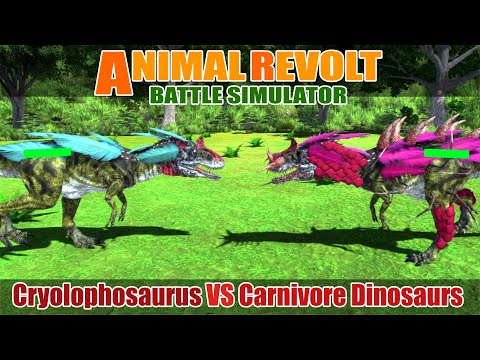 Cryolophosaurus vs Carnivore Dinosaurs - Animal Revolt Battle Simulator