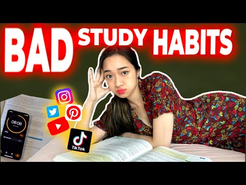how to BREAK BAD STUDY HABITS that you can’t stop doing + free template