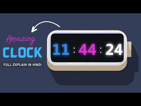 Digital Clock Using Javascript In Hindi Digital Clock Html Css Javascript Digital Clock Project