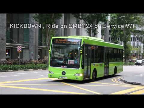 [SMRT]LOUD KICKDOWN ,Ride on SMB112X on Service 971 . Mercedes Benz OC500LE
