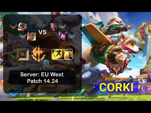 Corki ADC + Rell vs Draven + Neeko - EUW GrandMaster - Patch 14.24