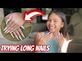 Letting My 10 Year old Get Acrylic Nails For The First Time