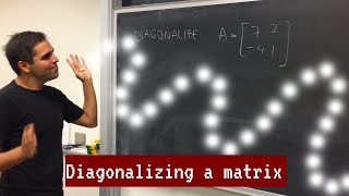 Diagonalize 2x2 matrix