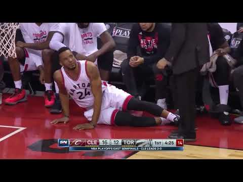 NBA, playoff 2017, Cavaliers vs. Raptors, Round 2, Game 3, Move 8, Norman Powell, injury