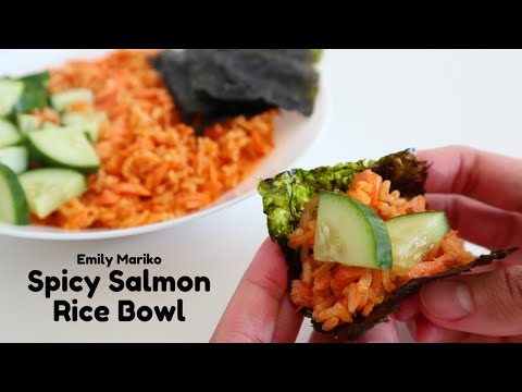 TIKTOK VIRAL SALMON RICE | SPICY VERSION | EMILY MARIKO SALMON BOWL