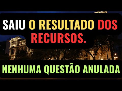 RESULTS OF APPEALS. ZERO CANCELLATIONS. Court Clerk Exam for the Court of Justice of São Paulo (c...