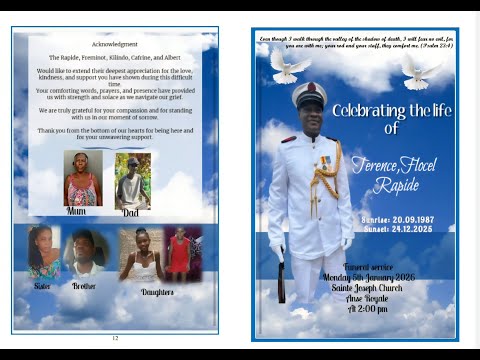 Celebrating the life of Terence ,Flocel Rapide
