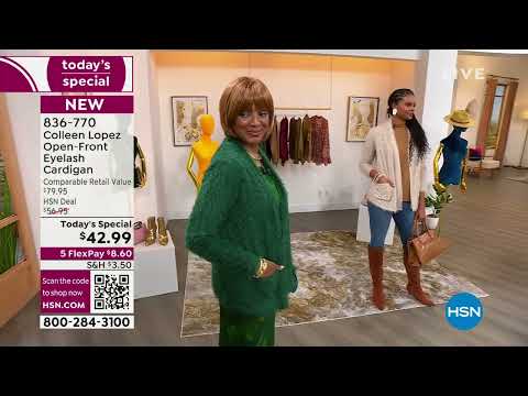 Colleen Lopez OpenFront Eyelash Cardigan