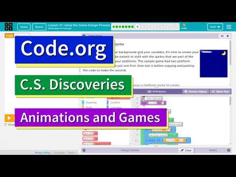 Code.org Lesson 27.7 Using the Game Design Process | Tutorial with Answers | Unit 3 CS Discoveries