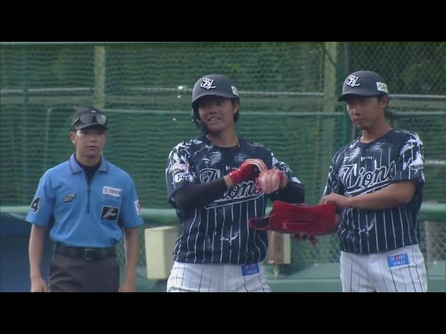 【ファーム(ノーゲーム)】上手く引っ張った!! ライオンズ・高木渉 ライトへのタイムリーでこの回2点目!!  2024年8月14日 埼玉西武ライオンズ 対 東京ヤクルトスワローズ