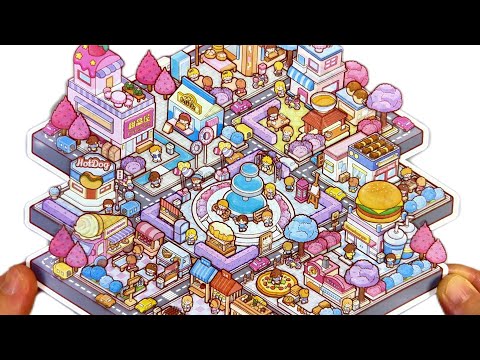 Miniature Scene Stickers: Duoduo Food Court