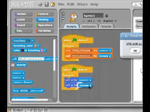 デザイン学科 How to use mesh of modefied Scratch (1); over a local area network - YouTube
