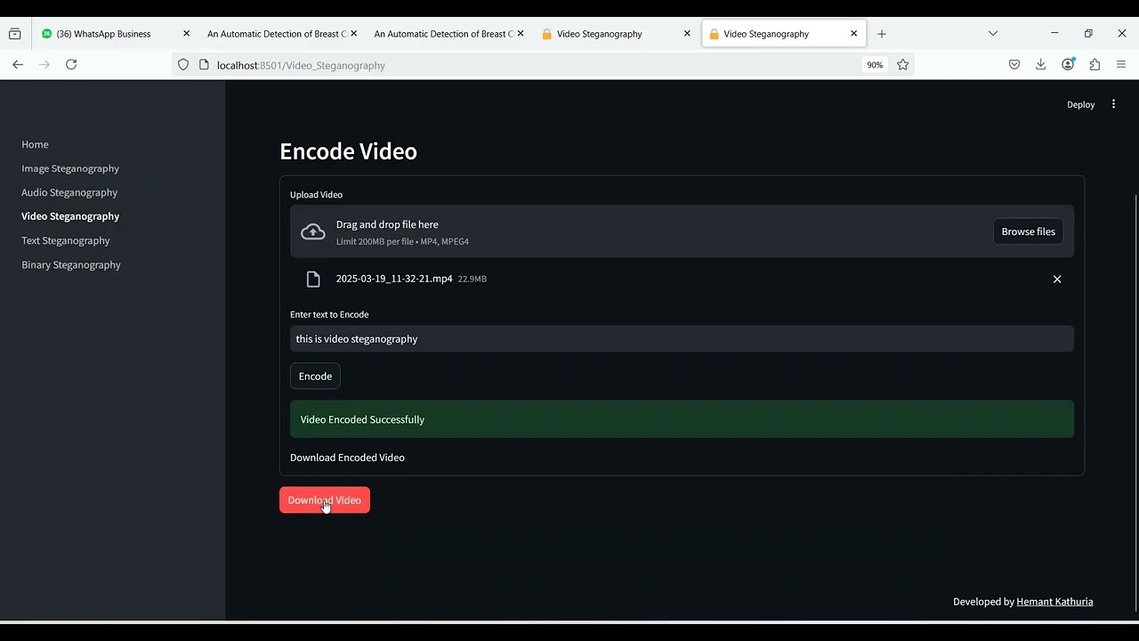 Video Steganography in Python Projects