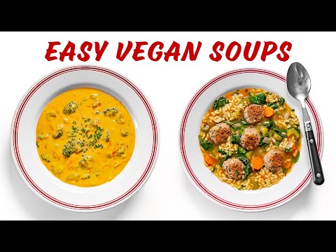 Broccoli Cheddar & Italian Wedding! The MOST COMFORTING Vegan Soups!