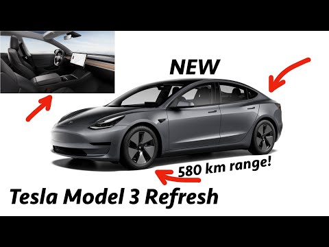 Tesla Model 3 2021 Refresh - New wheels, center console, power trunk, chrome delete, MORE range!