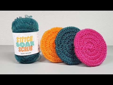 Kitchen Scrubby Using Lion Brand Stitch Soak Scrub/100% Nylon yarn/Perfect for Kitchen Scrubbies