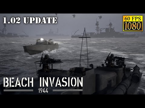 Beach Invasion 1944. 1.02 update gameplay [HD 1080p 60fps]