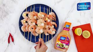 Grilled Butter Shrimp with Thousand Island dressing – American Garden BBQ