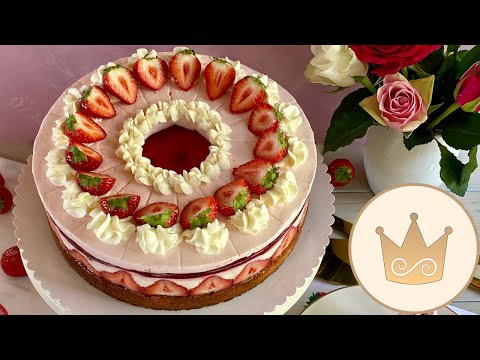 🍓 STRAWBERRY QUARK CREAM CAKE! 🍓 WITHOUT GELATIN! MOTHER'S DAY CAKE! 🍓 Recipe from SUGARPRINCESS