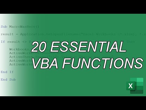 20 Essential VBA Functions Every Programmer Should Know