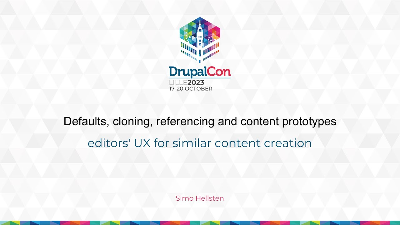 Defaults, cloning, referencing and content prototypes -  editors' UX for similar content creation