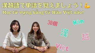 ベトナムの漢越語30個で単語を覚えましょう！ HỌC TỪ MỚI QUA 30 TỪ HÁN VIỆT