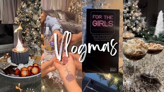 VLOGMAS DAY 3 2022: GIRLS NIGHT IN | AMAZON FIRE PIT BOWL | SHOP WITH ME | SMORES CHARCUTERIE BOARD