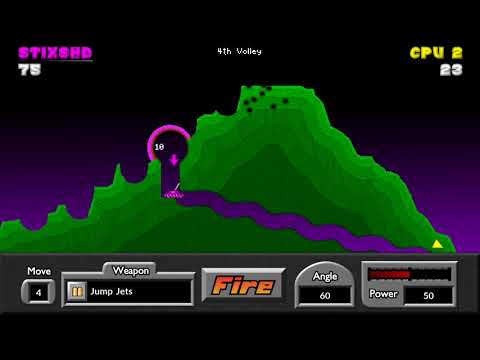 Pocket Tanks Deluxe with all weapons in 4k!