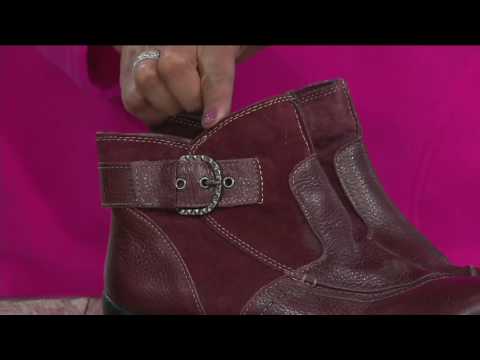 Earth Origins Leather & Suede Ankle Boots w/ Buckle - Dayton on QVC