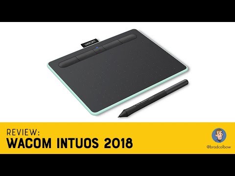 Wacom Intuos Medium Bluetooth Graphics Drawing Tablet, Portable for Teachers, Students and Creators, 4 Customizable ExpressKeys, Compatible with Chromebook Mac OS Android and Windows - Black video review thumbnail