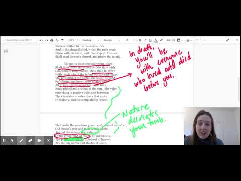 English 11: Thanatopsis (Romantic Poem)