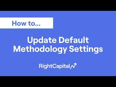 Update Default Methodology Settings (1:24)