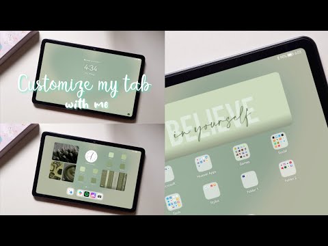 How I customized my Huawei tab | make your android tablet aesthetic | matcha theme